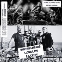 Burning Heads + 8°6 Crew + Lion's Law, Punk sur Cherbourg