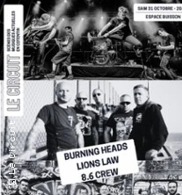 Burning Heads + 8°6 Crew + Lion's Law, Punk sur Cherbourg
