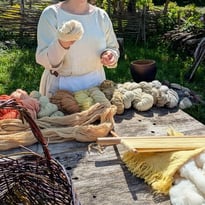 Démonstration : les Vikings débarquent à la filature de laine du Petit Auney