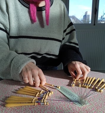 Démonstration de dentelle aux fuseaux