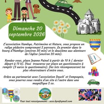 Rallye pédestre, découverte du patrimoine local de manière ludique et pédagogique