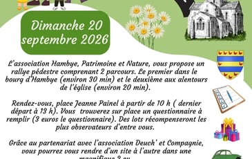 Rallye pédestre, découverte du patrimoine local de manière ludique et pédagogique