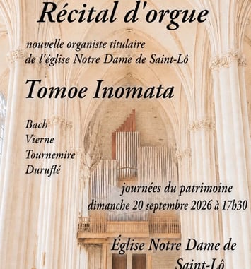 Concert d'orgue par Tomoe Inomata nouvelle organiste titulaire
