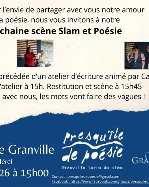 Scène ouverte de Slam et Atelier d'écriture