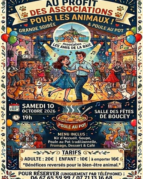 Soirée dansante au profit de la cantine des patounes