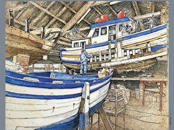 Bernard Vernochet "Au chantier du Boscq"